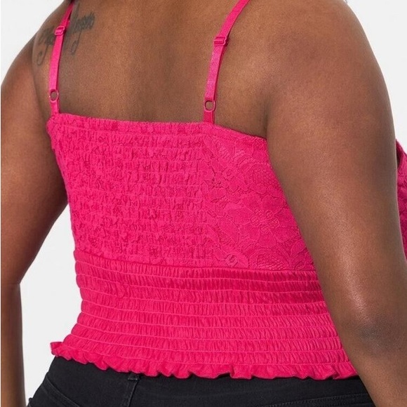 Torrid - Lace Smocked Crop Top, 2X - Picture 3 of 7
